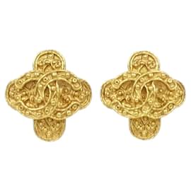 Goldene Clip-Ohrringe Chanel 03822