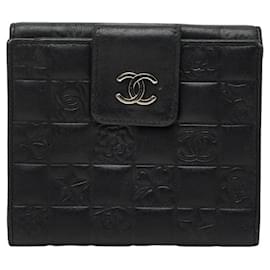 Portafoglio Bifold Icon di Chanel A24212 in pelle nera