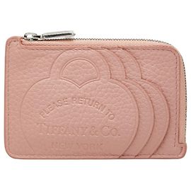 Tiffany & Co. Pink Leather Business Card Holder