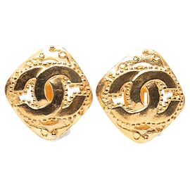 Vintage Chanel vergoldete Clip-Ohrringe