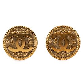 Orecchini a clip placcati in oro con il logo Coco di Chanel
