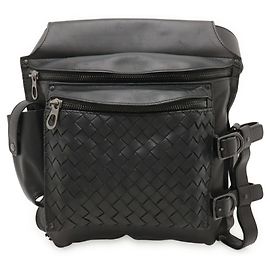 Marsupio in pelle nera Bottega Veneta