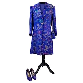 Autre Marque Conjunto a medida de los años 80 con abrigo, vestido, zapatos y bolso