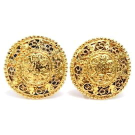 Orecchini a clip in metallo dorato Chanel