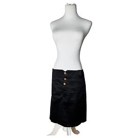 Falda de mezclilla vintage Gucci Falda negra 40/L