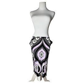 Gonna astratta in viscosa vintage Emilio Pucci XS