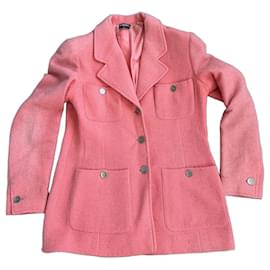 Giacca Chanel in tweed rosa salmone