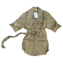 Céline Safari Tunika Camel Baumwolle Größe 42