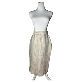 Falda de lana vintage Dior gris claro M