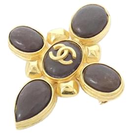 Spilla Chanel Marrone e Oro