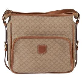 Céline Sac à épaule Celine Vintage Macadam en toile et cuir