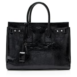 Saint Laurent Sac De Jour Medium in Pelle Verniciata Testurizzata