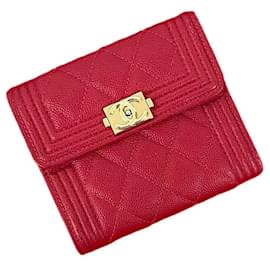 Portafoglio Chanel Boy in Pelle Caviar