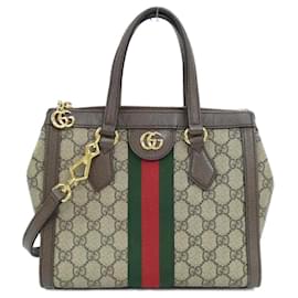 Borsa a spalla in tela GG Supreme in pelle Ophidia di Gucci
