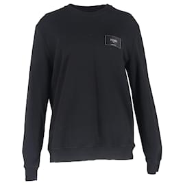 Fendi Rundhals-Sweatshirt aus schwarzer Baumwolle