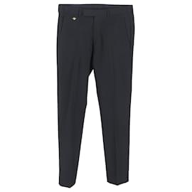 Pantalones Dior Bee Detallados en Lana Virgen Negra