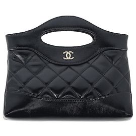 Borsa a catena Nano CC Logo 31 di Chanel in pelle nera