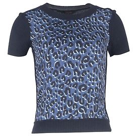 Camiseta estampada Louis Vuitton em lã com estampa animal