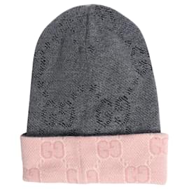Wendebeanie in Grau und Rosa - Gucci