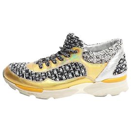 Chanel Zapatillas de tweed lurex - talla EU 38 (UK 5)