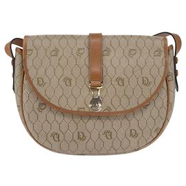 Borsa a spalla vintage Honeycomb in tela e pelle Christian Dior