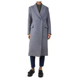 Stella Mc Cartney Manteau épais en laine grise - taille UK 2