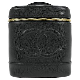 Estuche de cosméticos vintage atemporal Chanel Caviar Pequeño