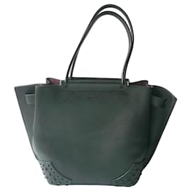 Borsa Cabas Seau Wave in pelle liscia nera di TOD'S in ottime condizioni