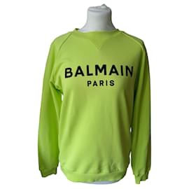 Balmain Sweatshirt Neon Grün Baumwolle