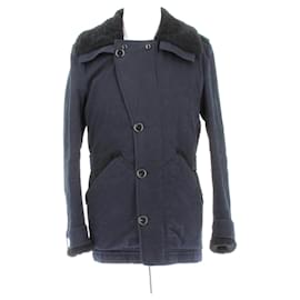 Giacca Yves Saint Laurent in cotone blu navy