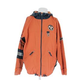 Napapijri Kapuzenjacke orange mit marineblauen Details XL