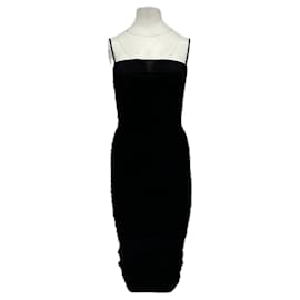 Autre Marque WARDROBE NYC Schwarzes plissiertes Midikleid