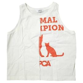 Autre Marque Camiseta sin mangas SREU Remake de algodón blanca