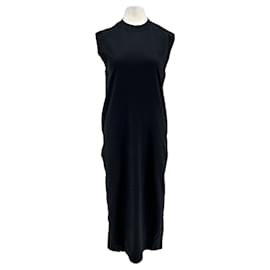 Phoebe Philo Black Long Front Top Short Sleeves