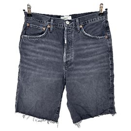 Bermuda de denim Agolde negras de algodón talla 26