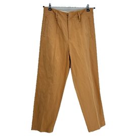 Pantaloni Forte Forte color cammello in cotone