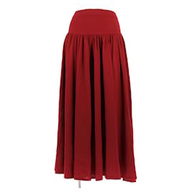 Autre Marque Falda larga roja Romy de viscosa LOULOU DE SAISON