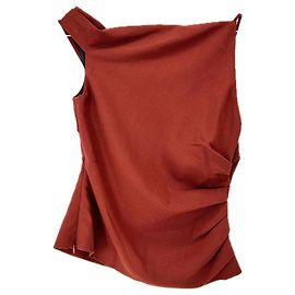 A.L.C Asymmetrisches Top aus roter Wolle