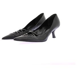 Autre Marque Décolleté HAGELSTAM in pelle nera con lacci a punta affusolata