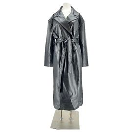Autre Marque Trench-coat de cuero sintético