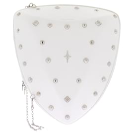 Autre Marque Estuche de gafas GENTLE MONSTER de cuero blanco con cadena