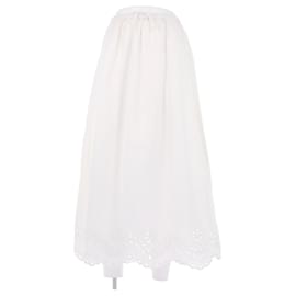 Falda larga de lino blanca MALINA - Autre Marque