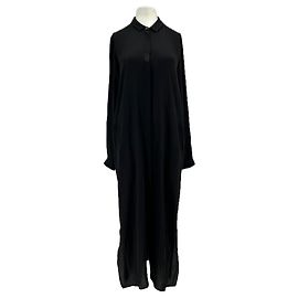 Autre Marque Vestido largo negro con mangas largas DANTE6