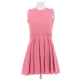Alexander McQueen Wollkleid Rosa XS