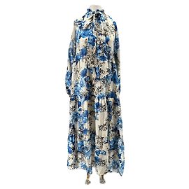 Vestido maxi floral azul Paul & Joe de viscosa