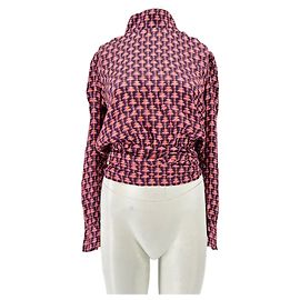 Autre Marque Blusa estampada de viscosa rosa MARIA DE LA ORDEN