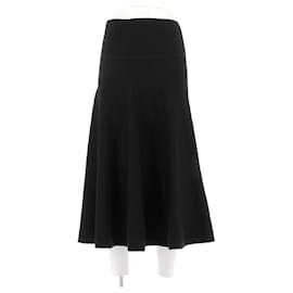 Falda midi negra de lana The Row