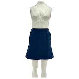 Falda corta AZI azul marino de algodón M/L - Autre Marque