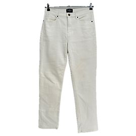Eric Bompard weiße gerade Jeans