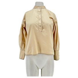 Blusa Roseanna beige in cotone con bottoni